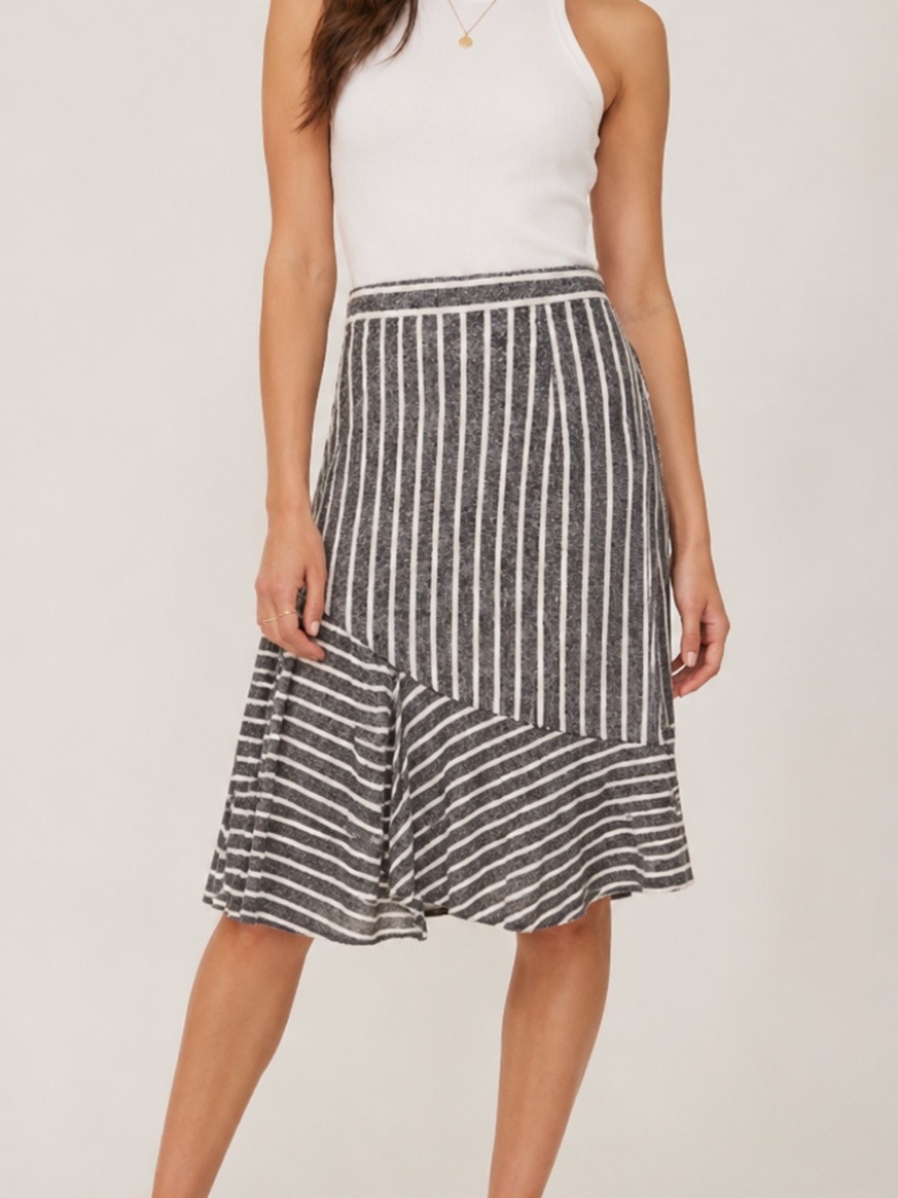 Abound Striped Skirt medium Black White